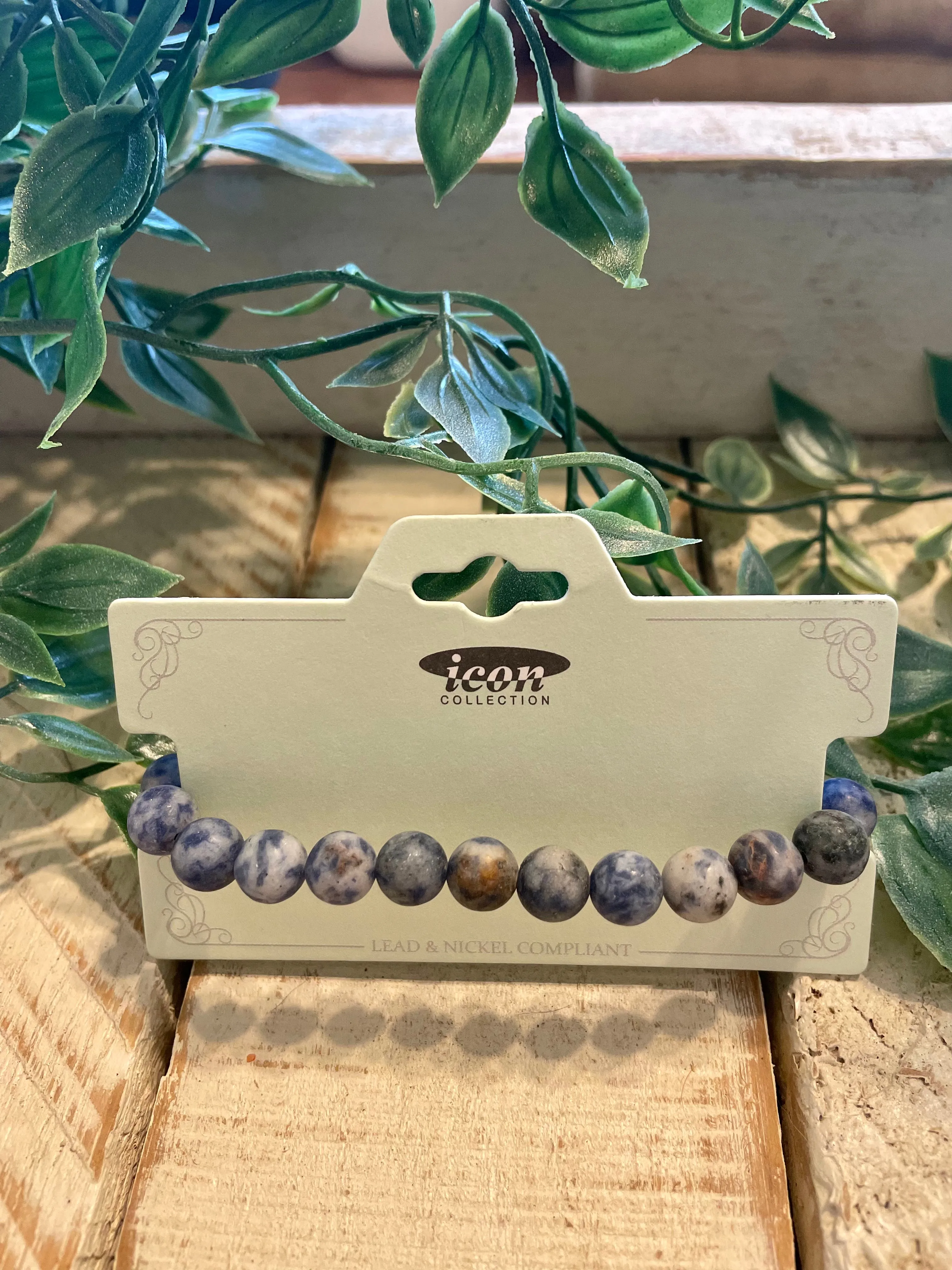 Round Stone Beaded Stretch Bracelets