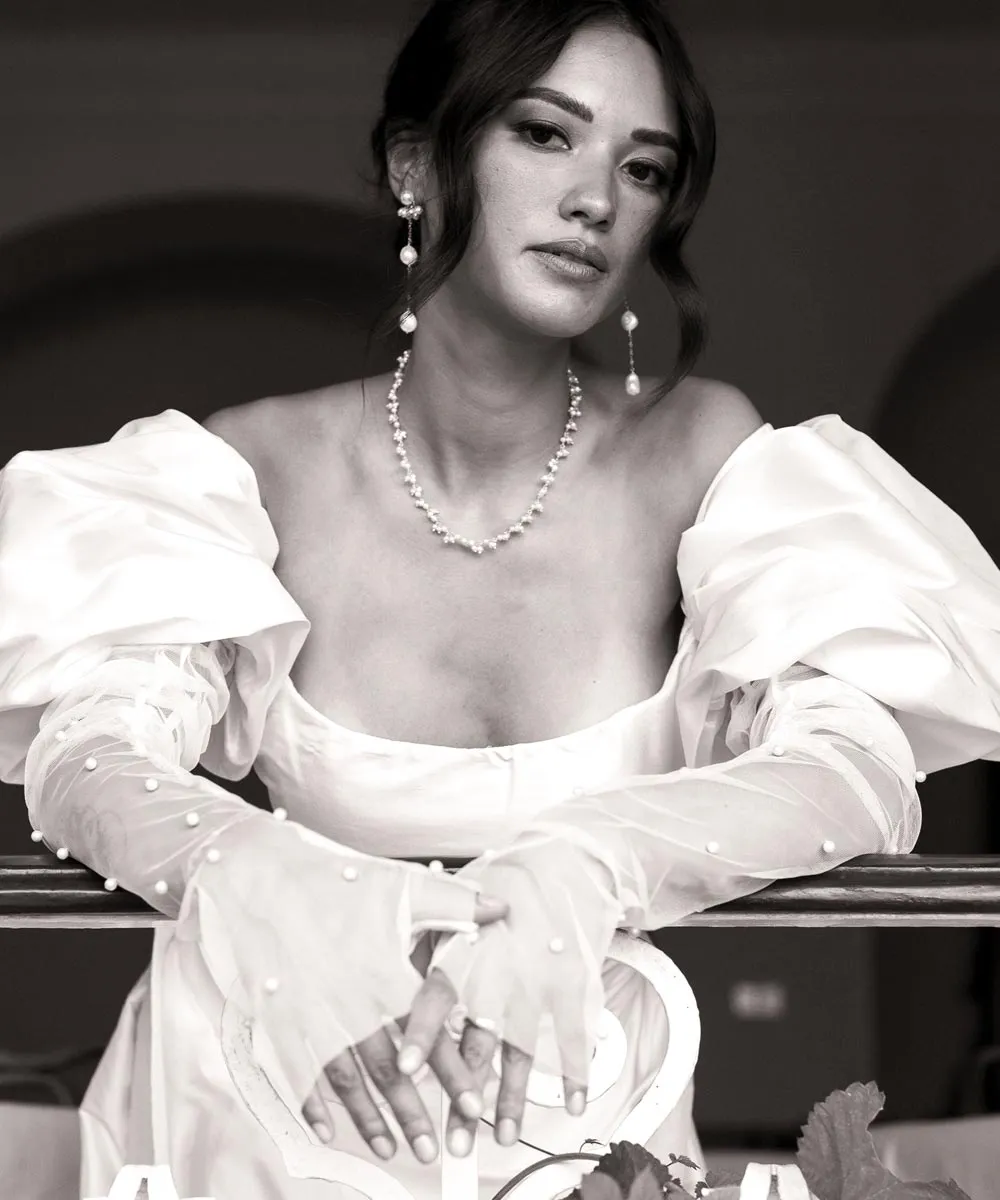 Sabine Pearl Earrings — Pearl Collar