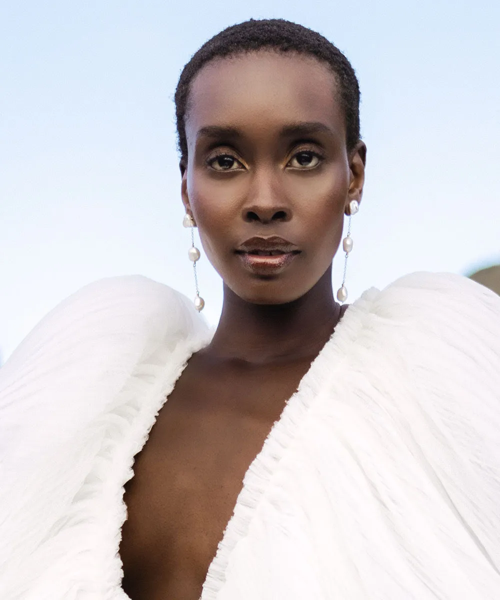 Sabine Pearl Earrings — Pearl Collar