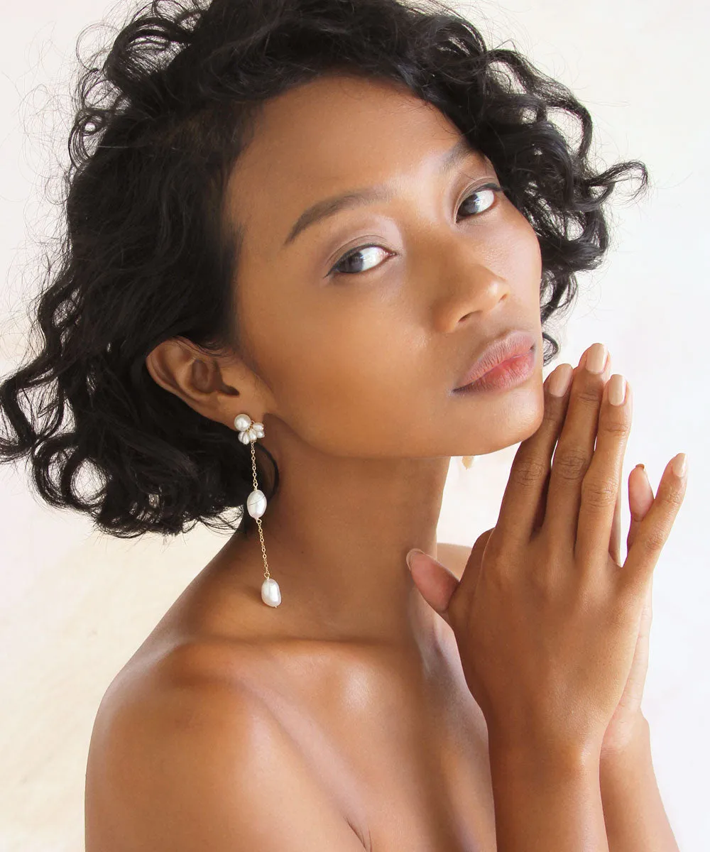 Sabine Pearl Earrings — Pearl Collar