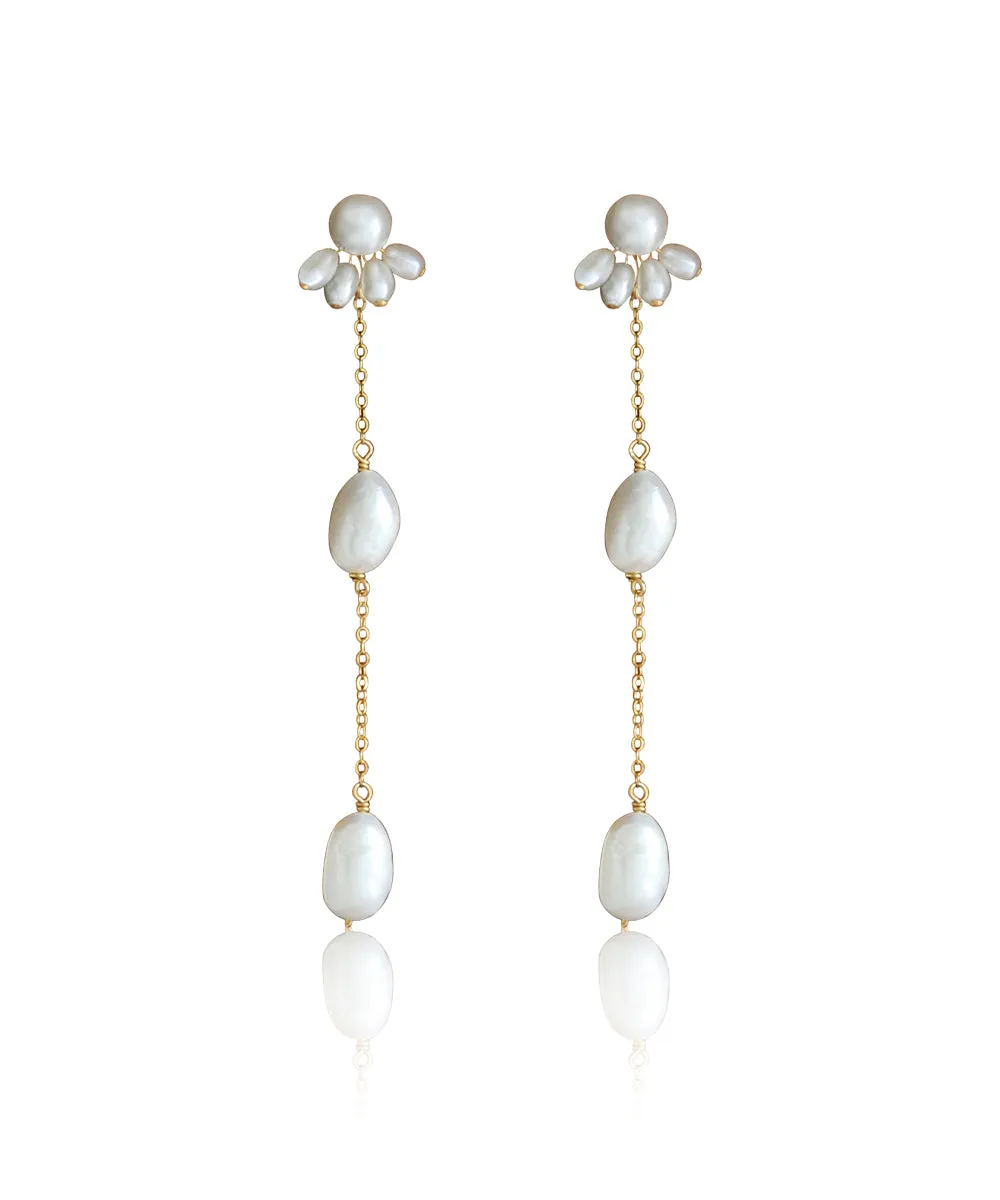 Sabine Pearl Earrings — Pearl Collar