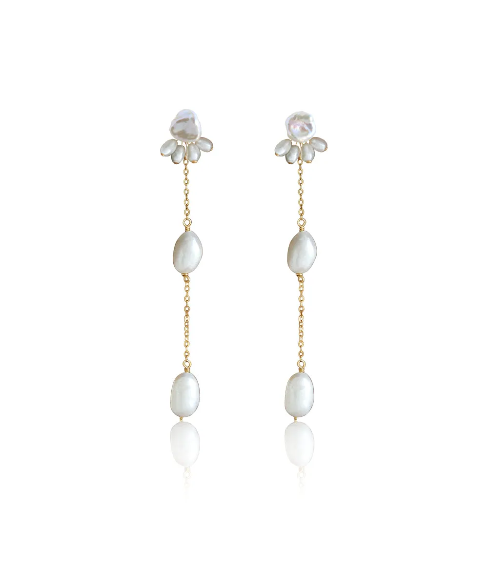 Sabine Pearl Earrings — Pearl Collar