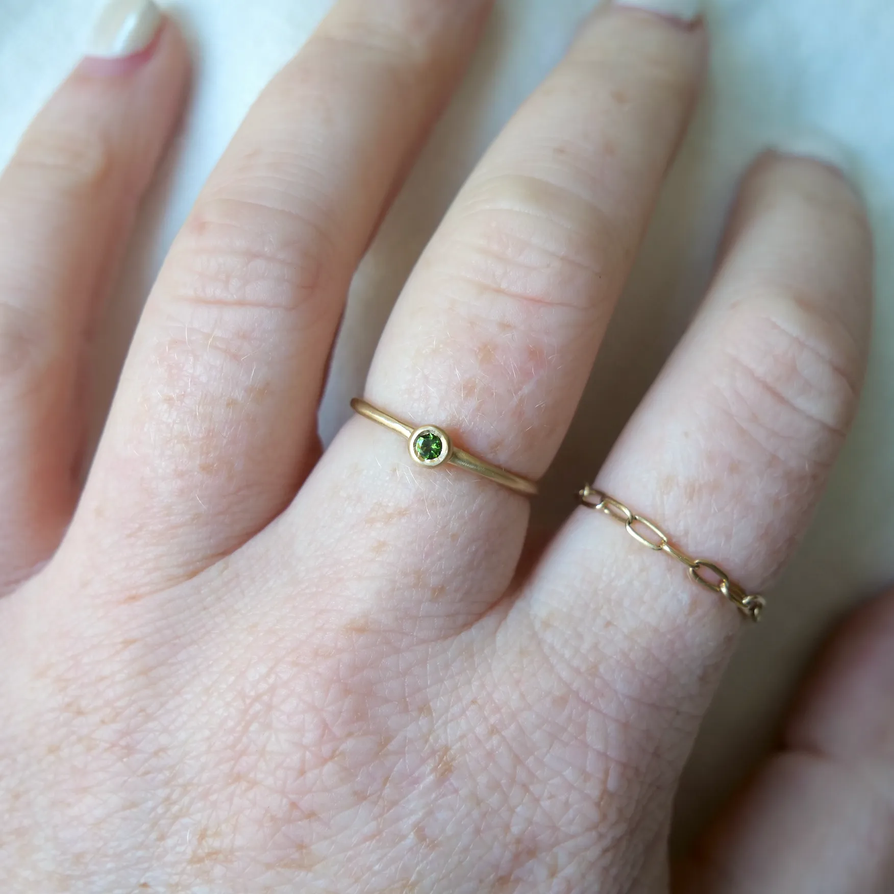 Sacred Bezel Green Tourmaline