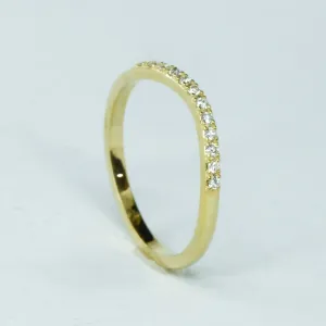 SALE RING - Yellow Gold, Diamond Stacking Band - Size 10.5