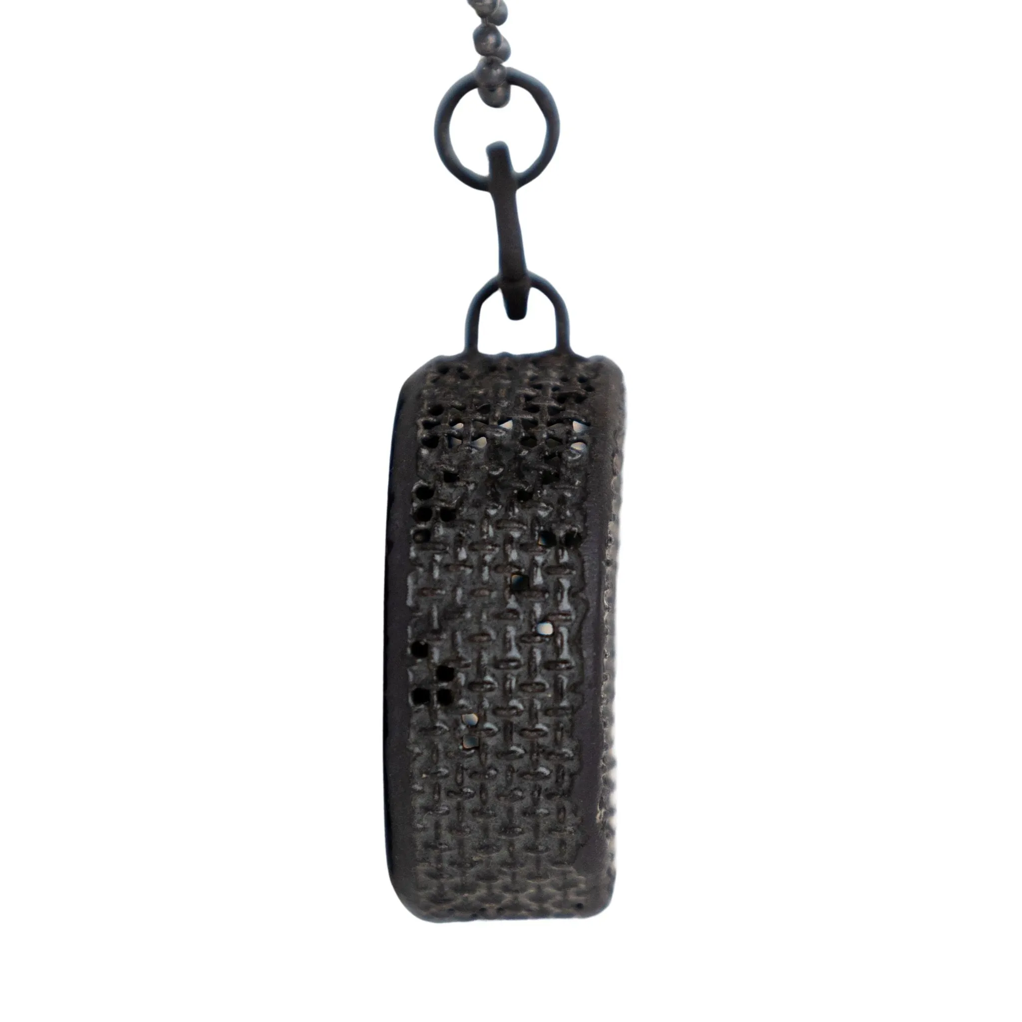 Sandra Salaices Dark Grey Circle Pendant