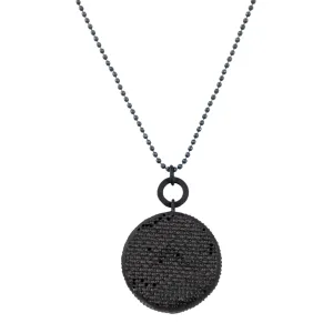 Sandra Salaices Dark Grey Circle Pendant
