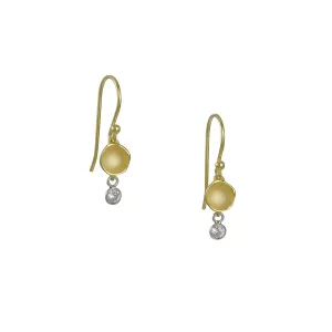 Sarah Richardson - Medium Pod Drop with White Zircon Drops in Vermeil