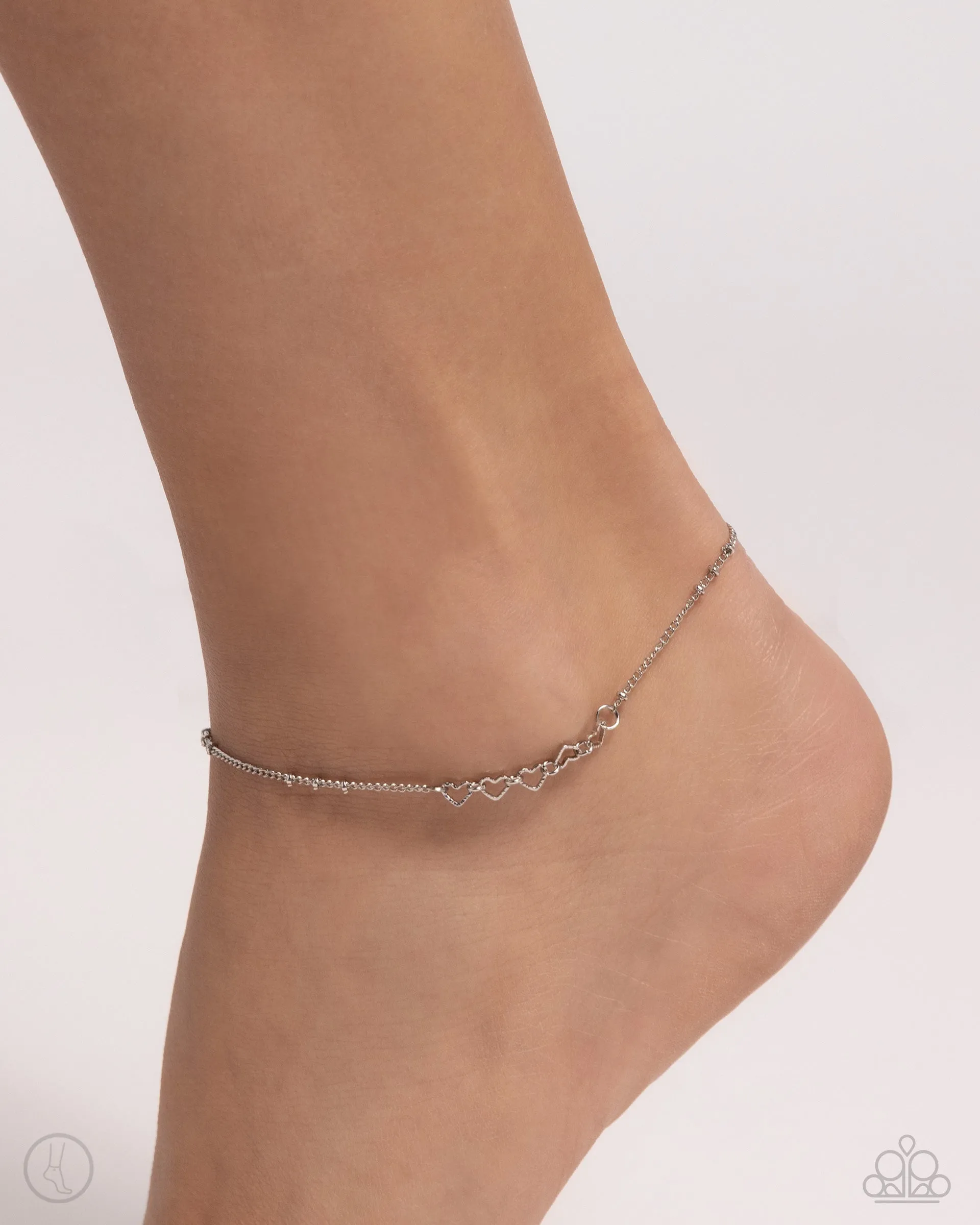 Satellite Shimmer Silver Ankle Bracelet Paparazzi