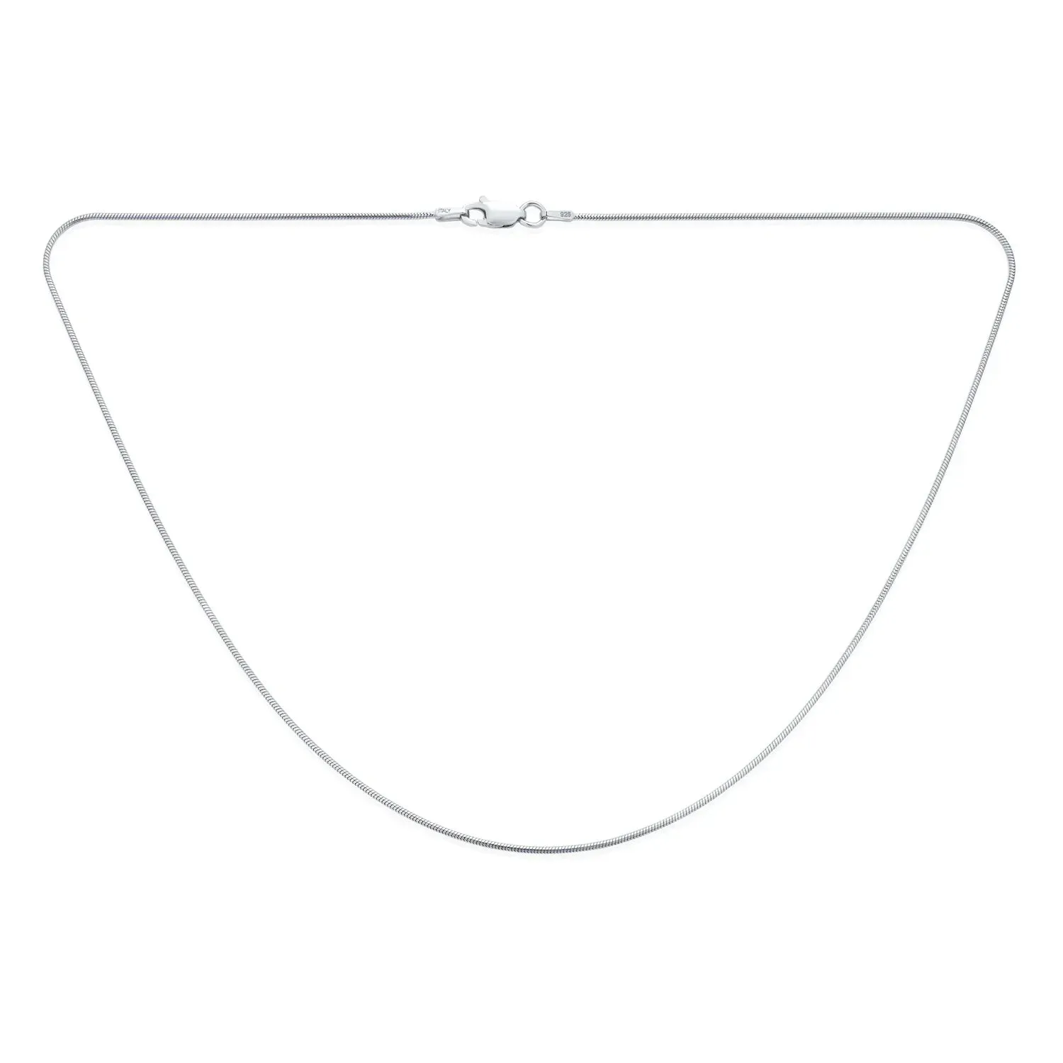 Set of 2 2MM Flexible Strong Snake Chain Necklace Sterling Silver 16 & 18 Inch