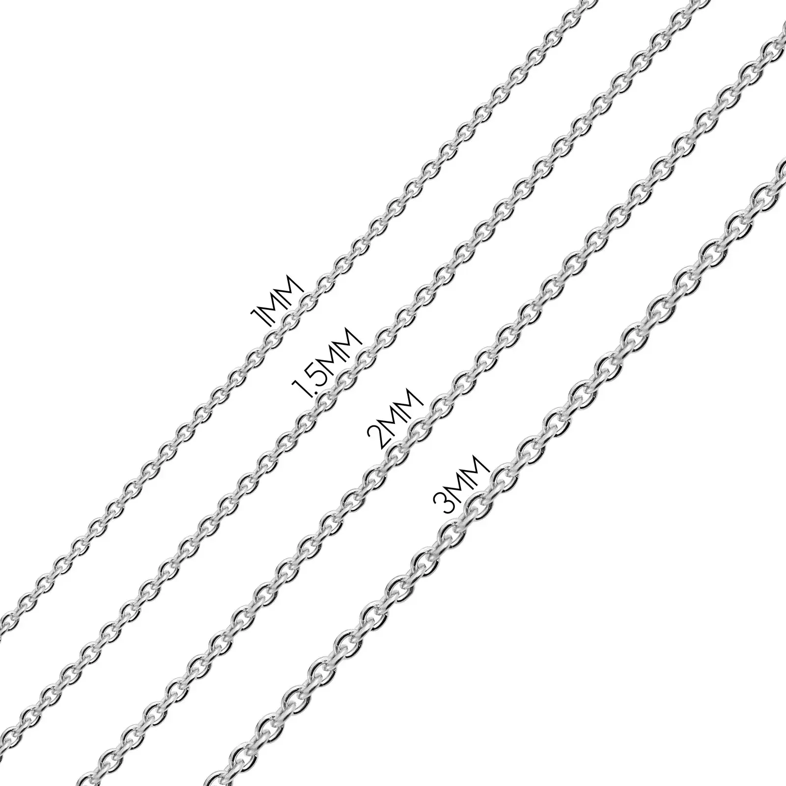Set of 2 2MM Flexible Strong Snake Chain Necklace Sterling Silver 16 & 18 Inch