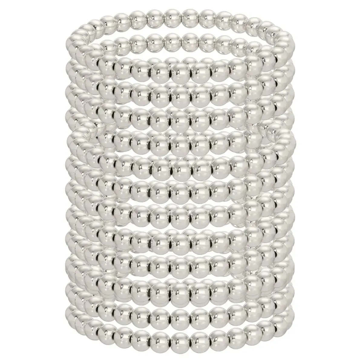 Set/12 6mm Beaded Bracelets