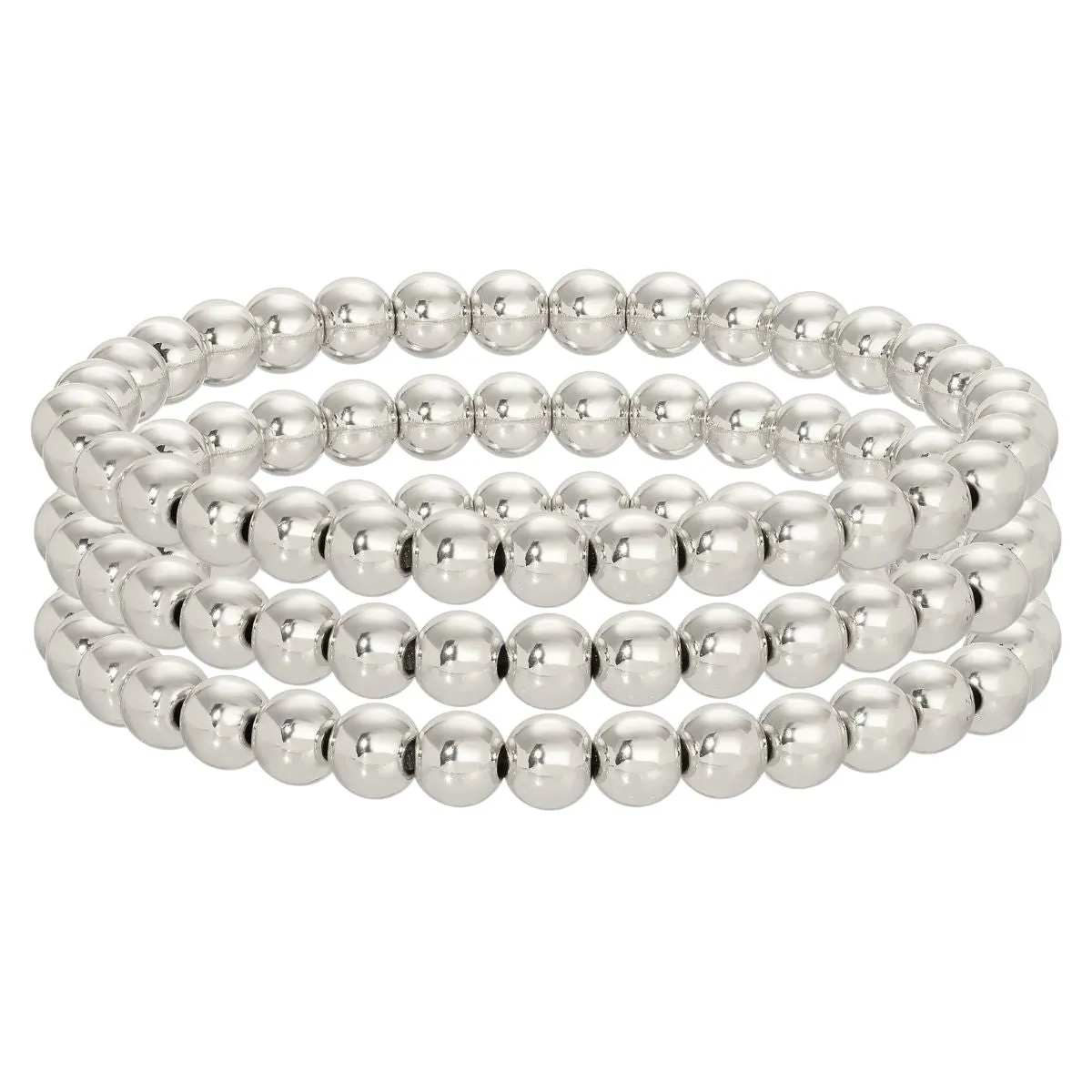 Set/12 6mm Beaded Bracelets