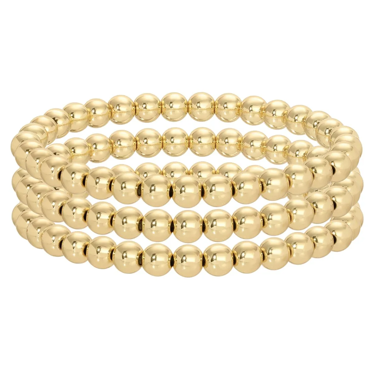 Set/12 6mm Beaded Bracelets