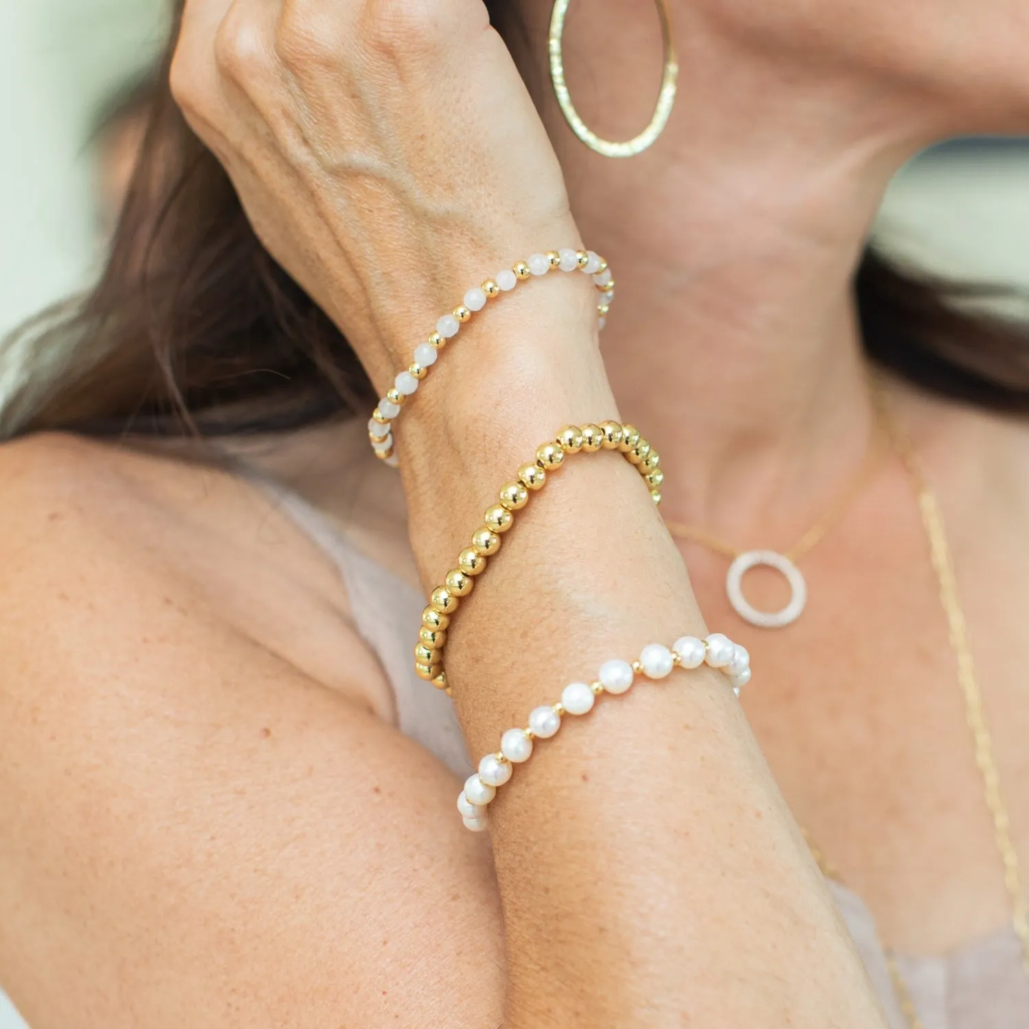 Set/12 6mm Beaded Bracelets