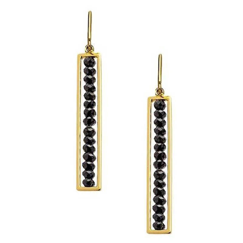 Sethi Couture Black Diamond Drop Earrings