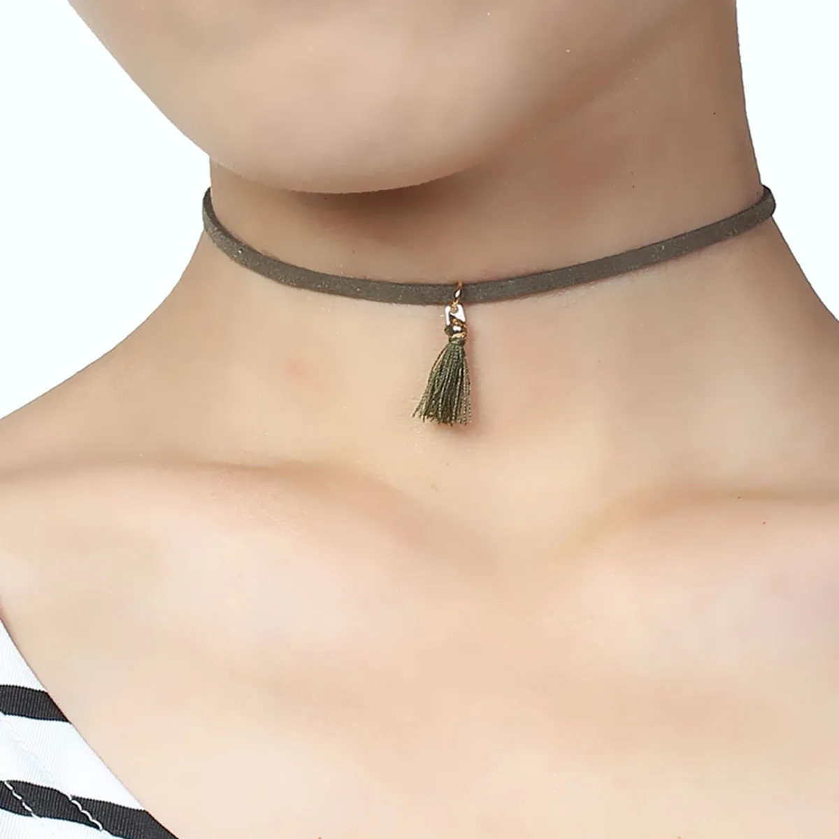 Sexy Sparkles Women Girls Choker Necklace Choose Black Velvet Chokers, Multi color Triangle Pattern and more