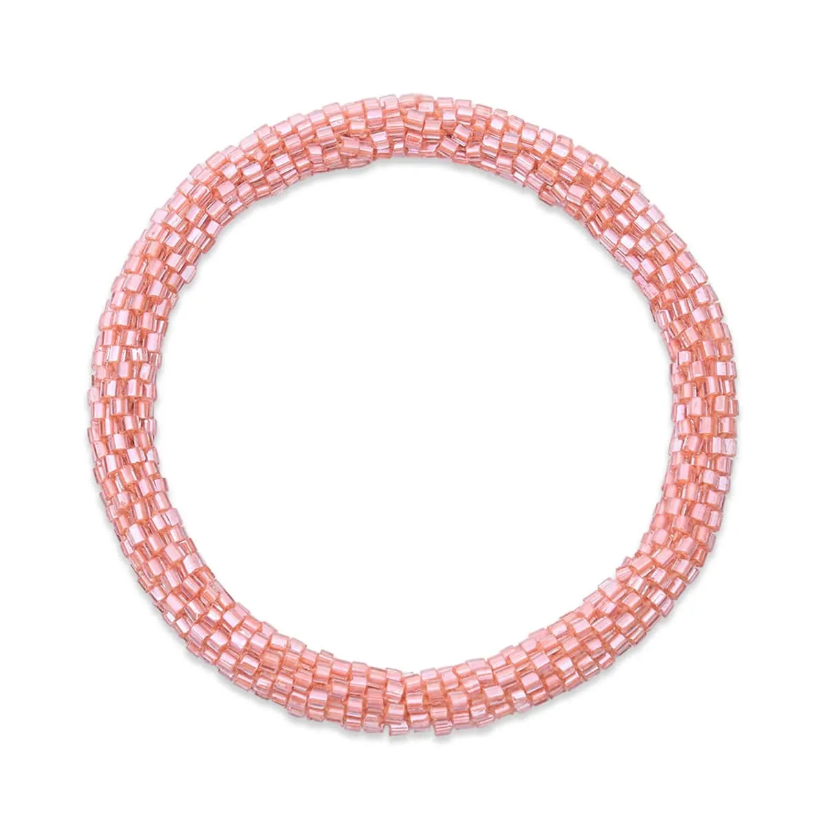 Shimmering Coral | Himalayan Glass Bead Bracelet