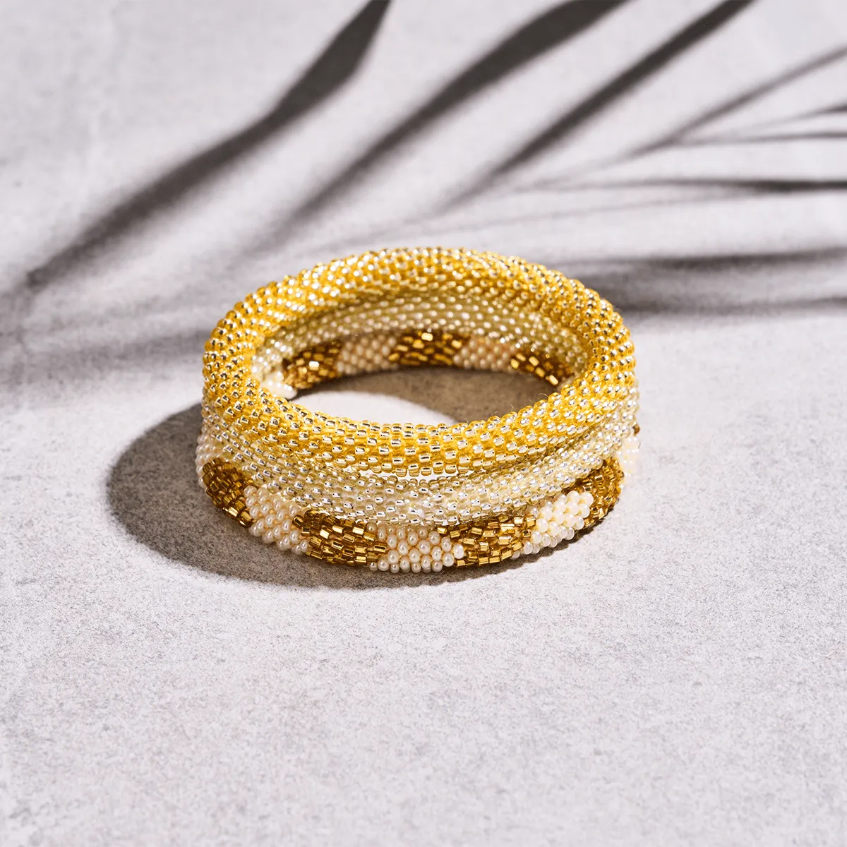 Sicilian Sun | Himalayan Glass Bead Bracelet