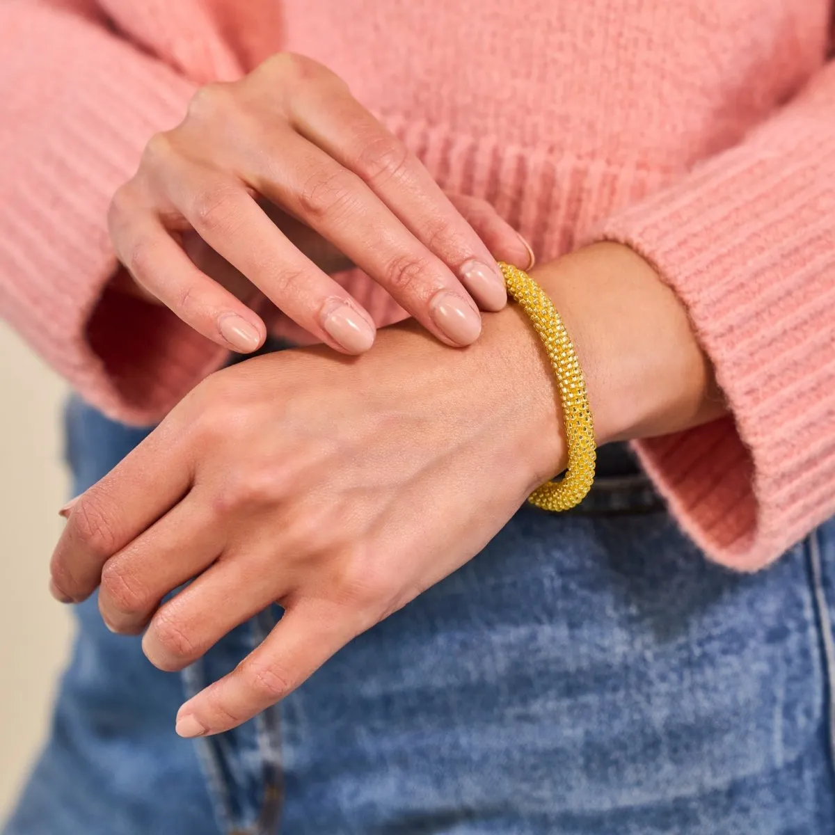 Sicilian Sun | Himalayan Glass Bead Bracelet