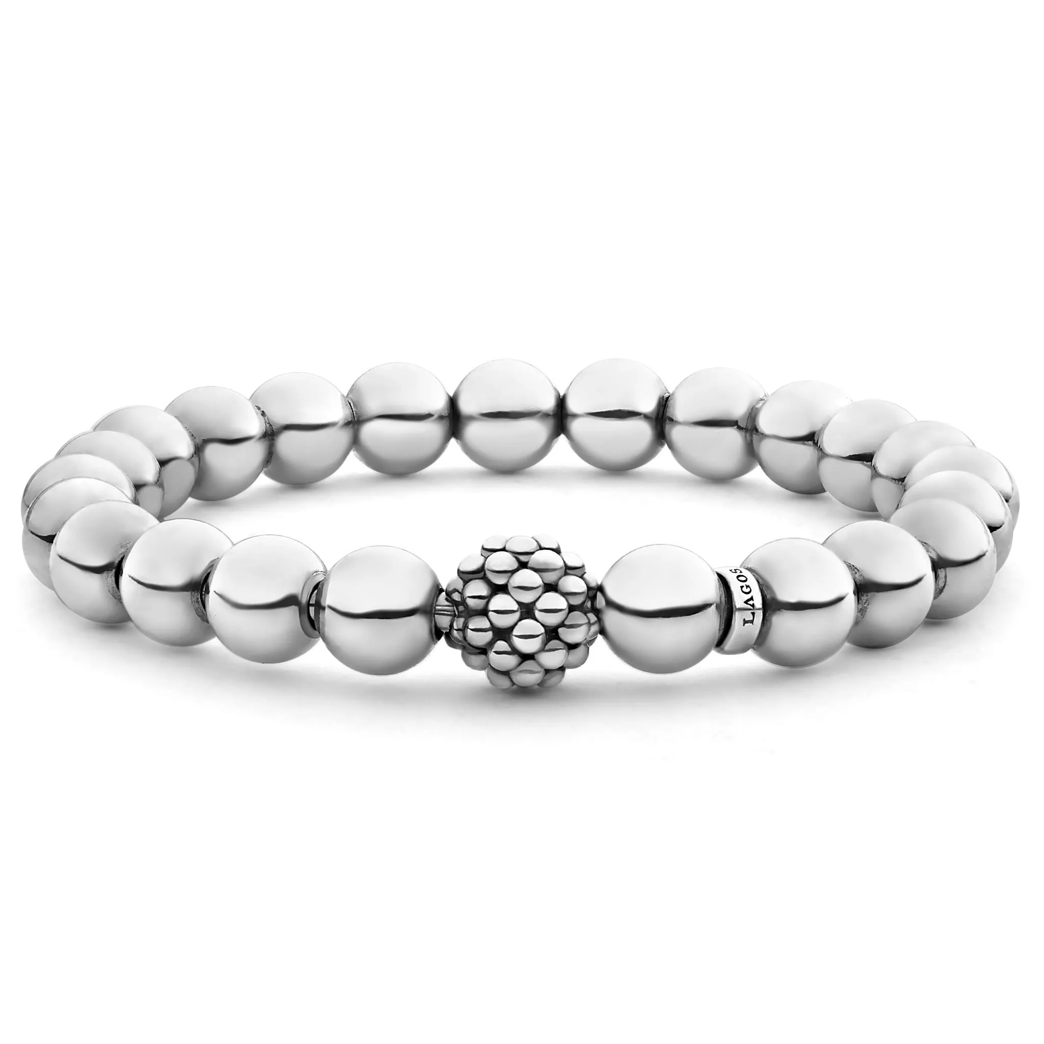 Signature Caviar Silver Stretch and ID Link Bracelet Gift Set