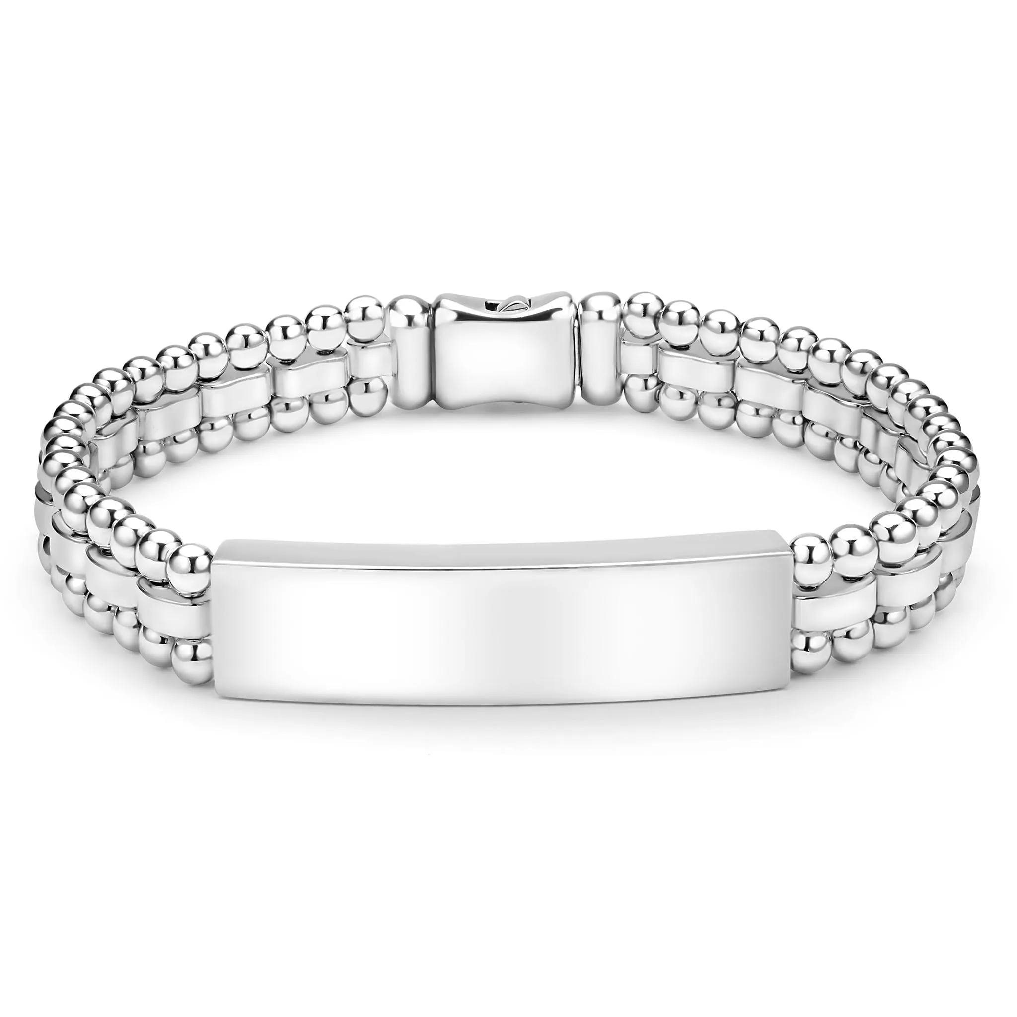 Signature Caviar Silver Stretch and ID Link Bracelet Gift Set