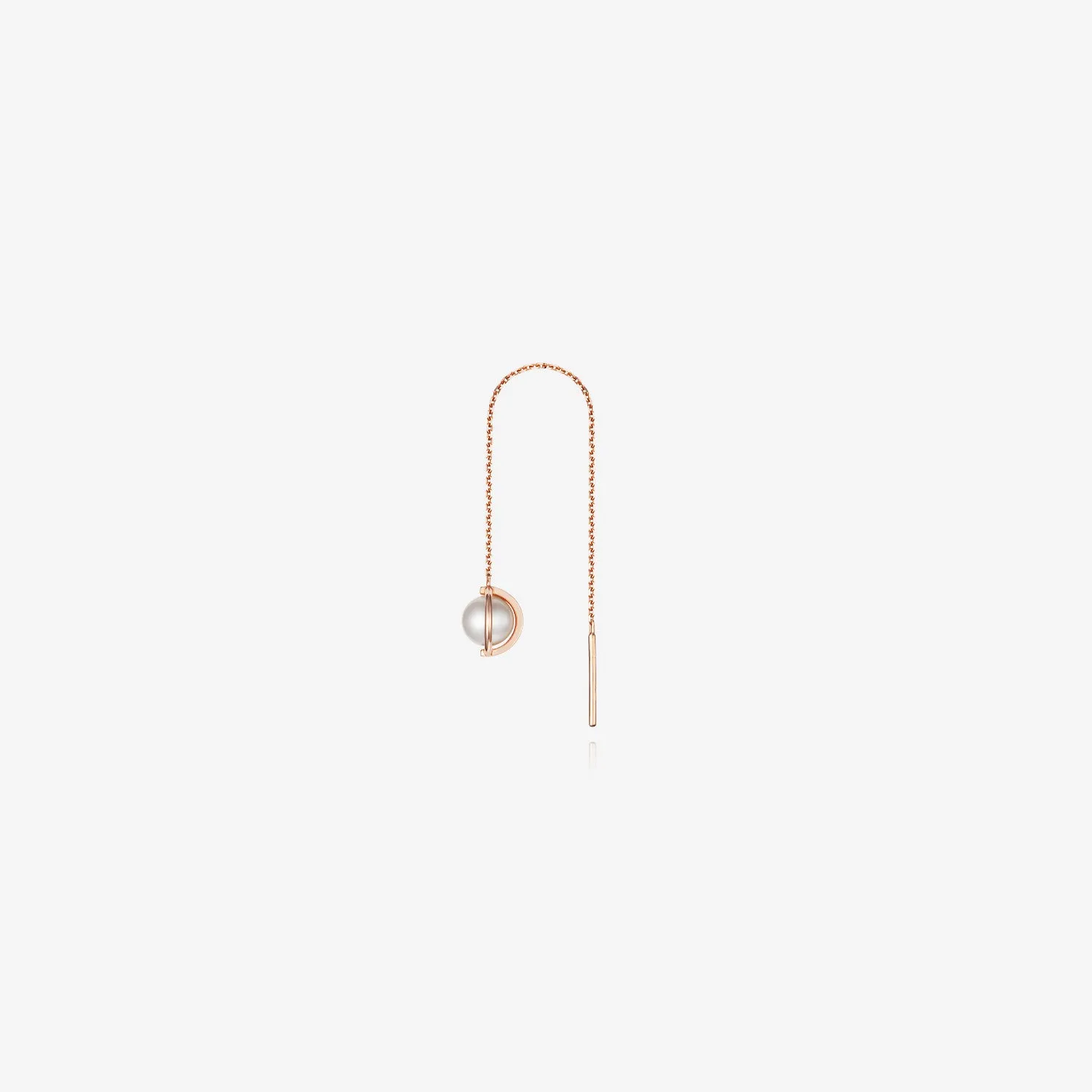 Signature. D Gold Pearl One-sided Earring JDRERTF576W