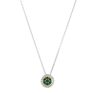 Silver & 18K Gold Prosecco Emerald Pendant