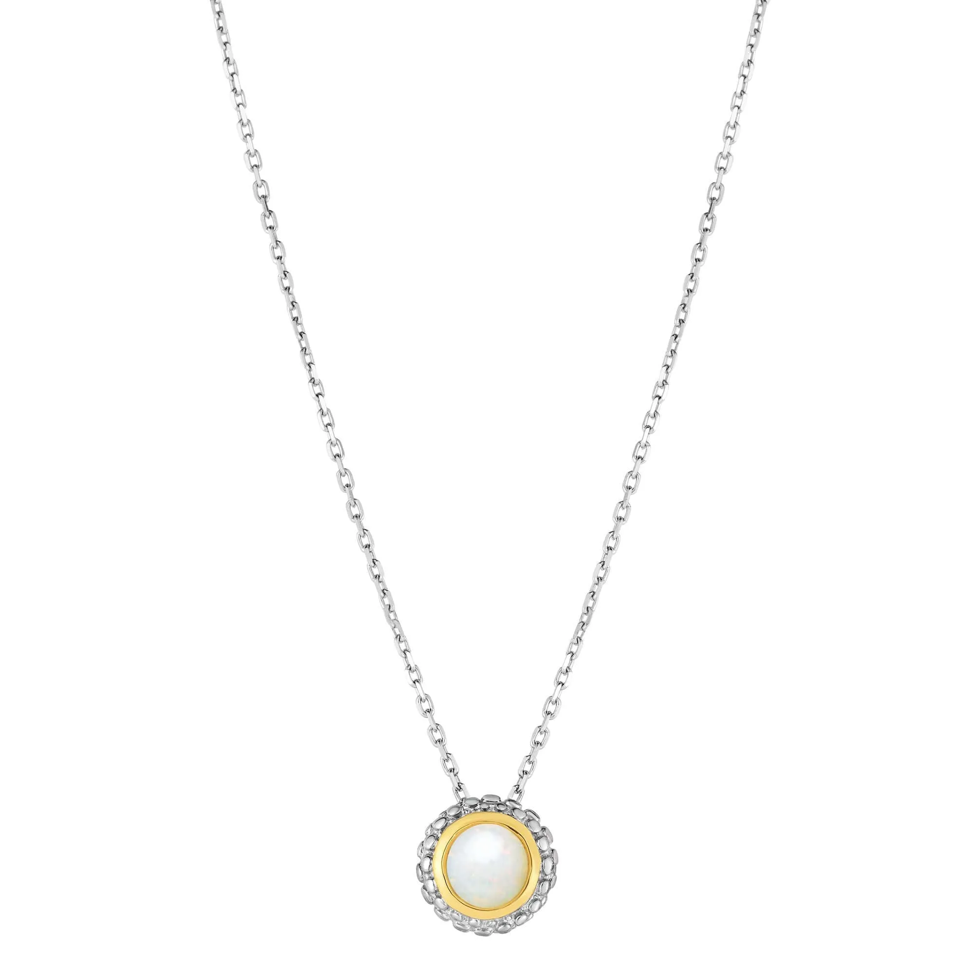 Silver & 18K Gold Prosecco Opal Necklace