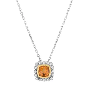 Silver & 18K Gold Prosecco Quadra Citrine Pendant