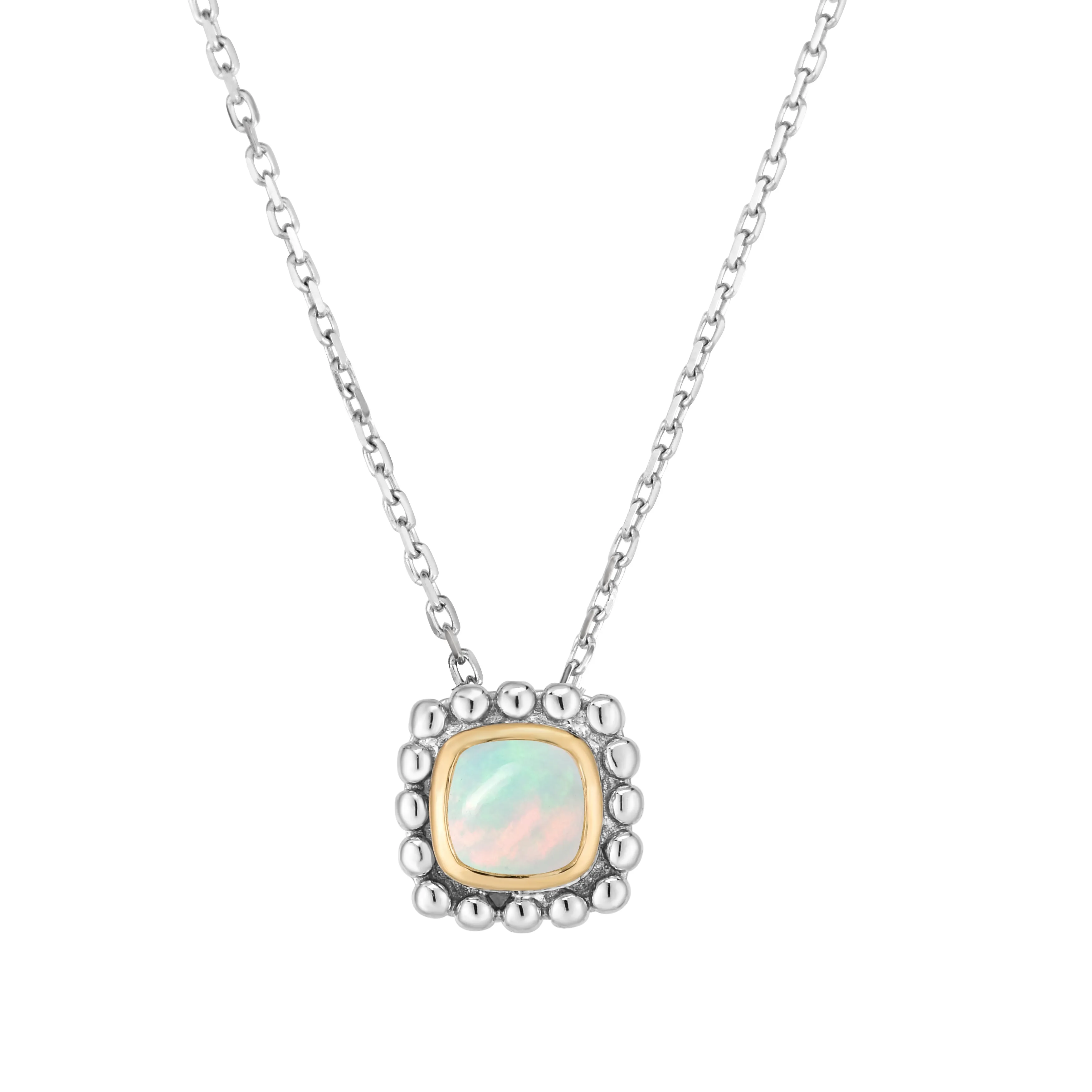 Silver & 18K Gold Prosecco Quadra Opal Pendant
