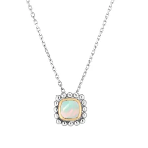 Silver & 18K Gold Prosecco Quadra Opal Pendant