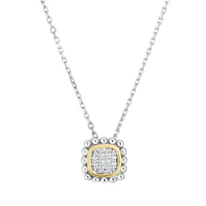 Silver & 18K Prosecco Quadra Diamond Pendant