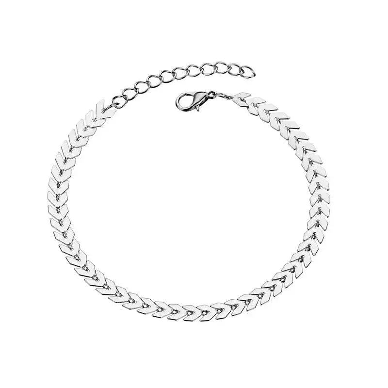 Silver Color Double Heart Anklet for Women Bling Hollow Out Love Foot Ankle Leg Bracelet Chain Jewelry