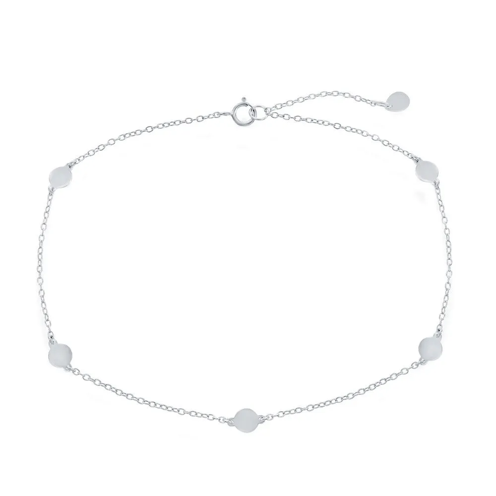 Silver Disc Anklet