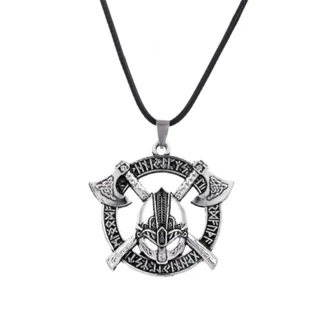 Silver Eye Wolf/ Mandala Pendant Necklace