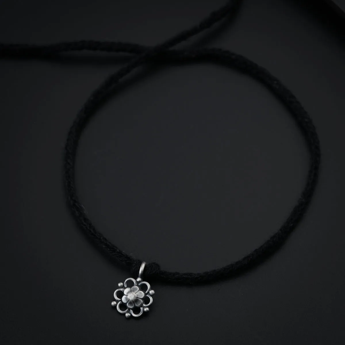 Silver Flower Anklet