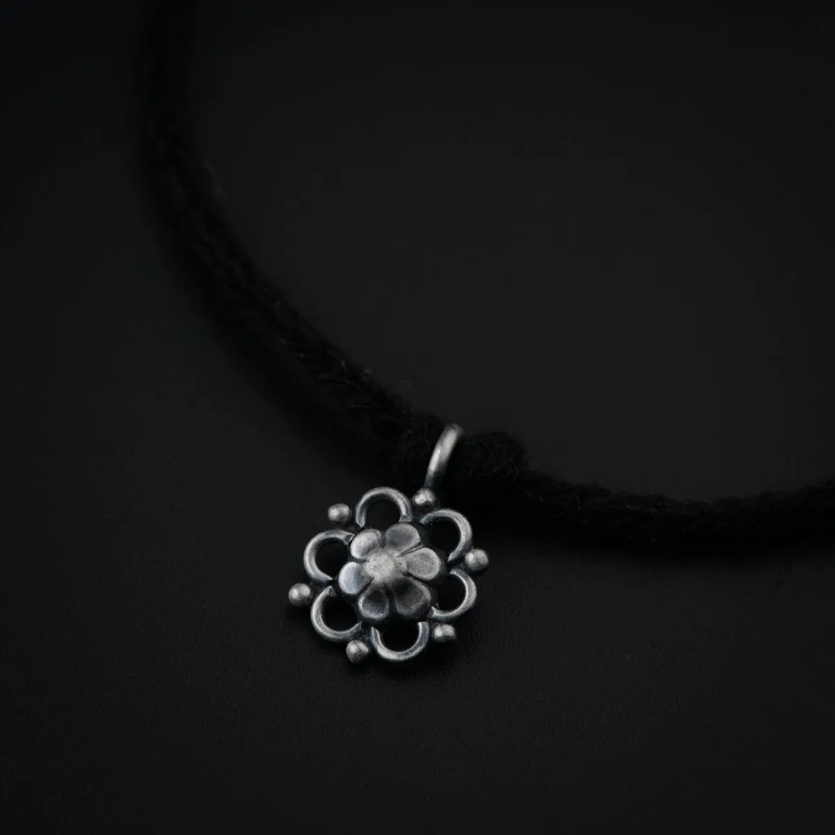 Silver Flower Anklet