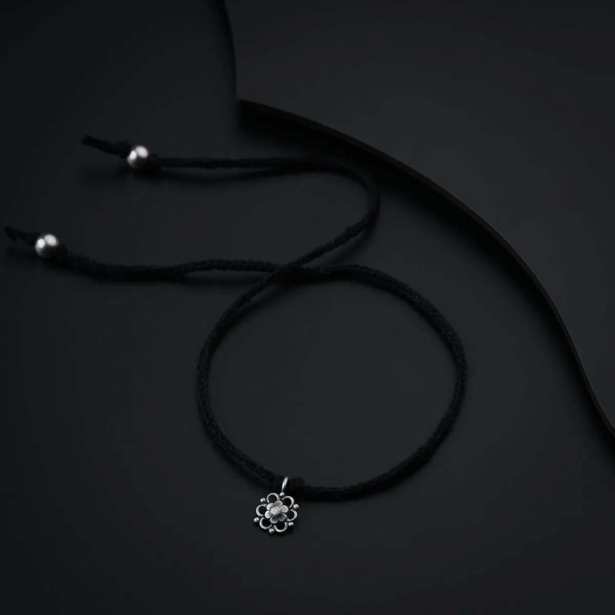 Silver Flower Anklet