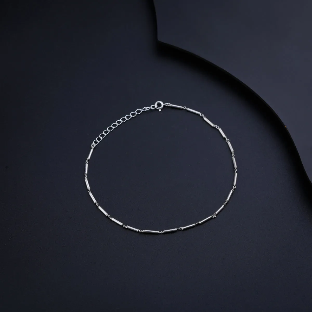 Silver Pipe Anklet