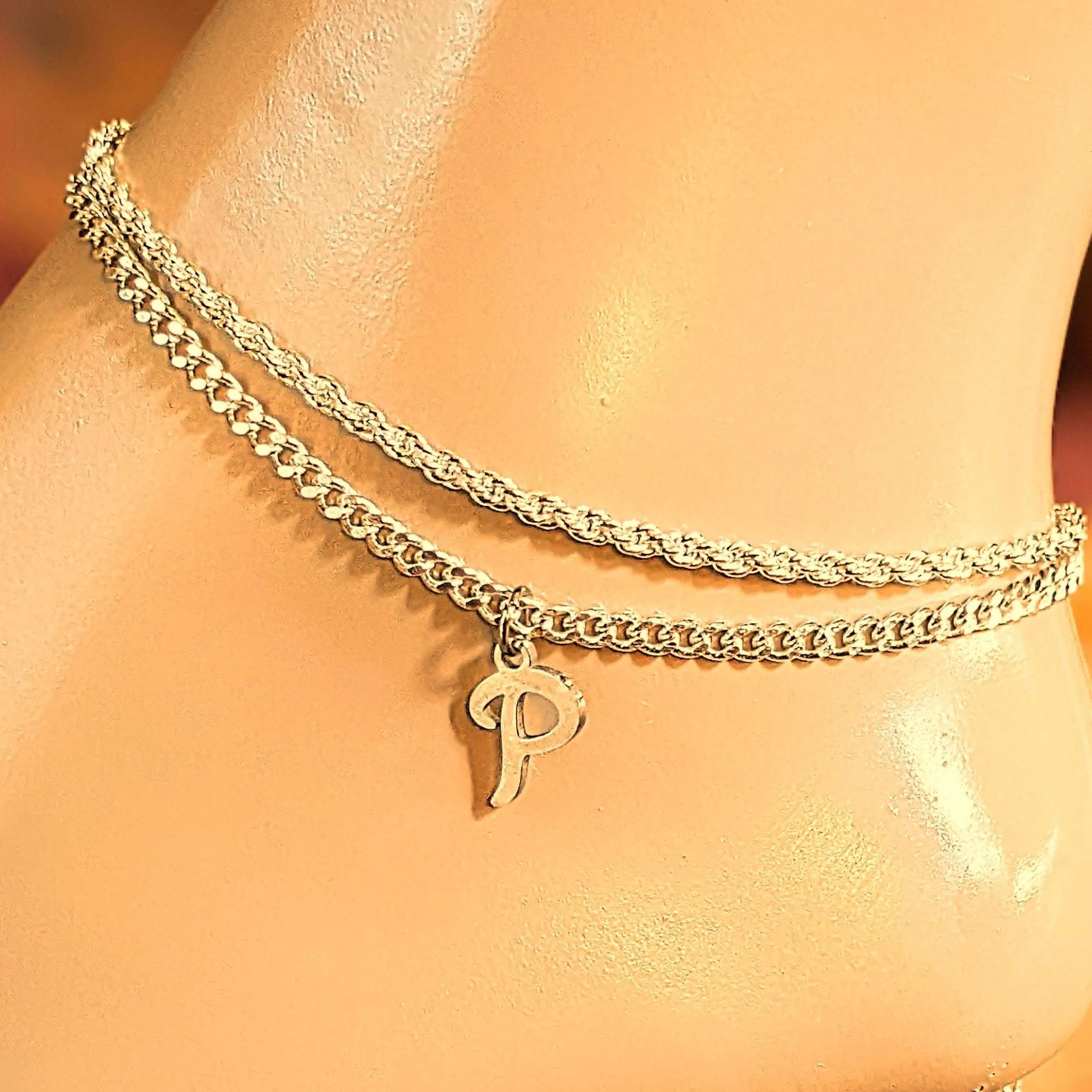 Silver Rope Chain Anklet