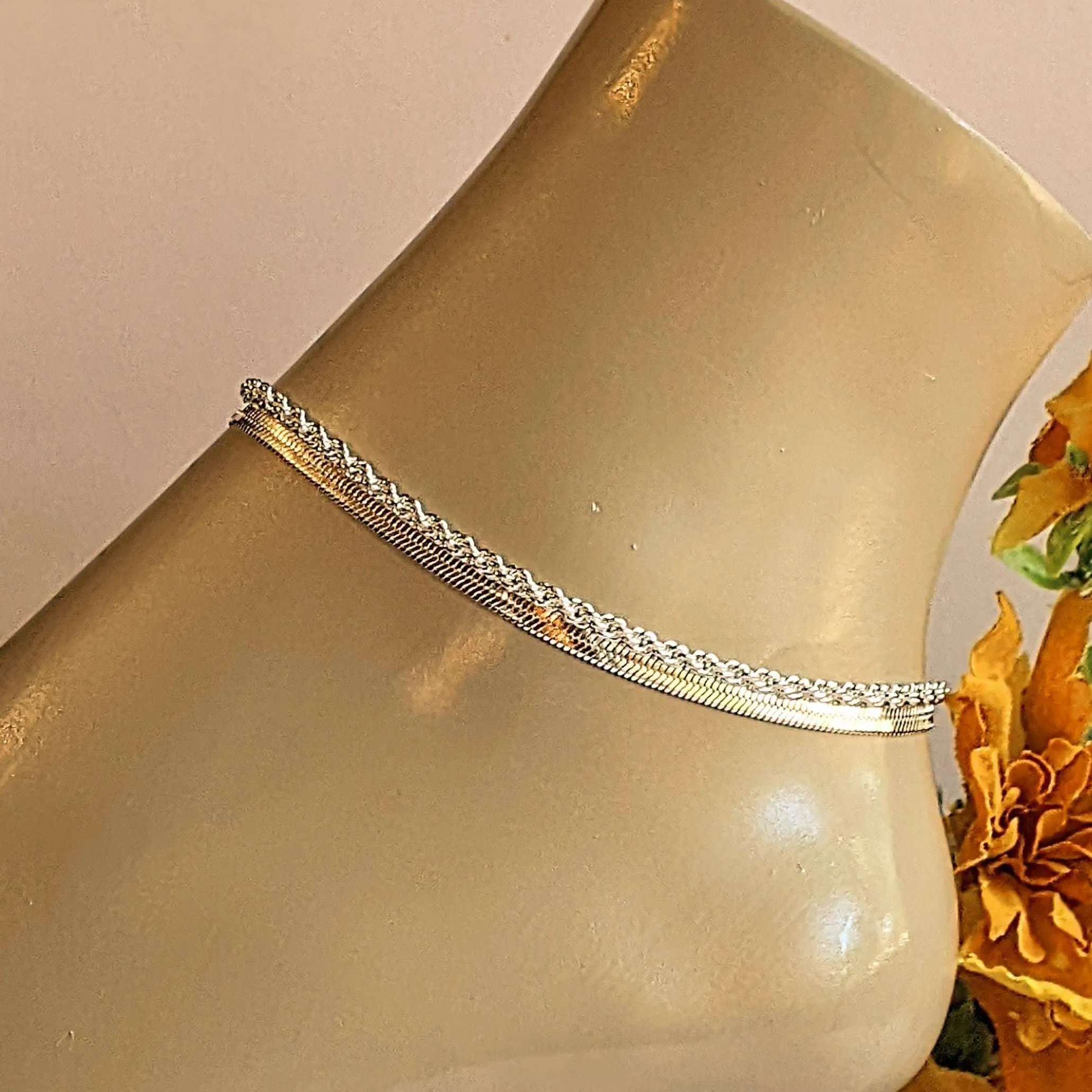 Silver Rope Chain Anklet