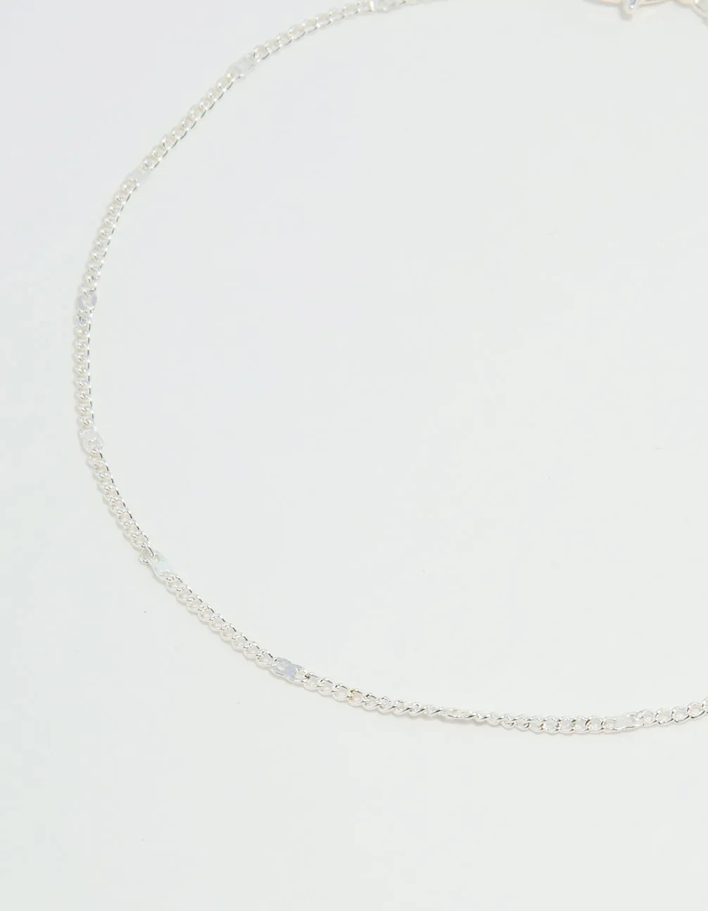 Silver Star & Chain Anklets 3-Pack