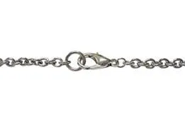 Silver Toned Etched Nautical Roped Anchor Pendant Necklace