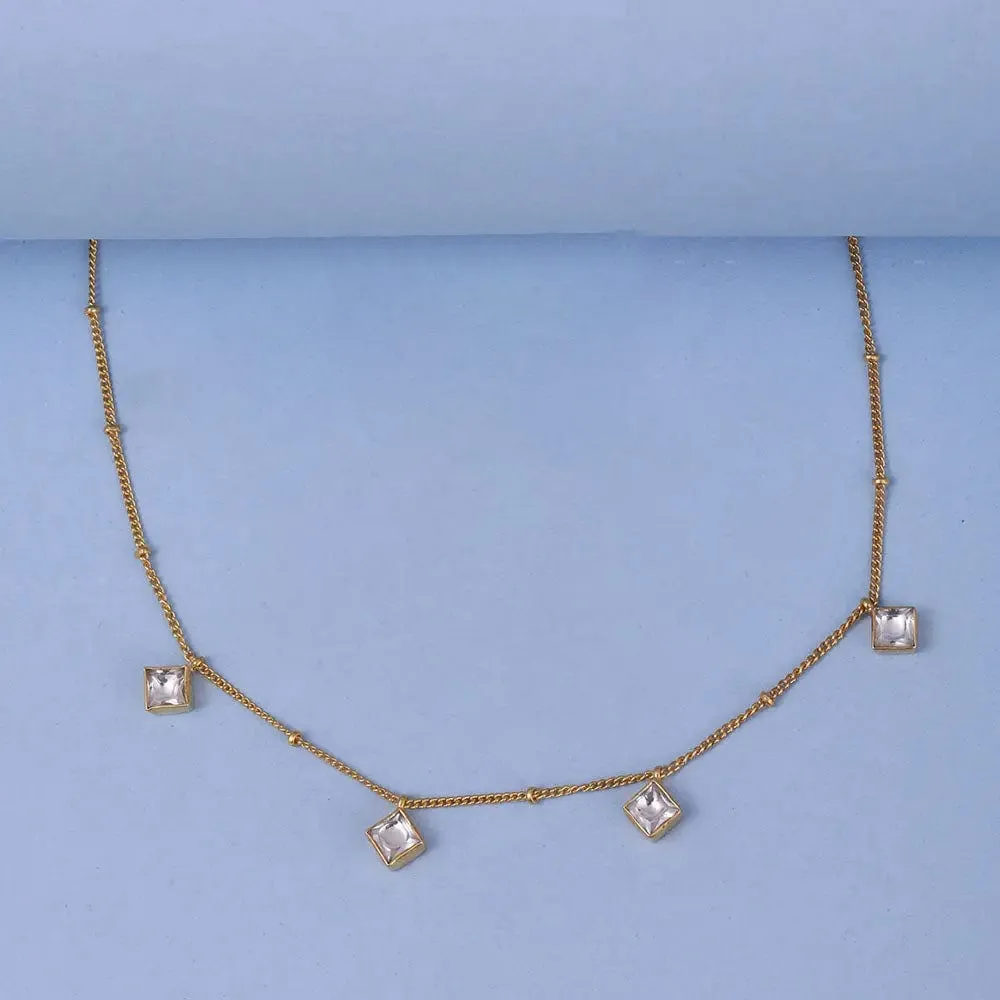 Single Little Diamond cut Anklet