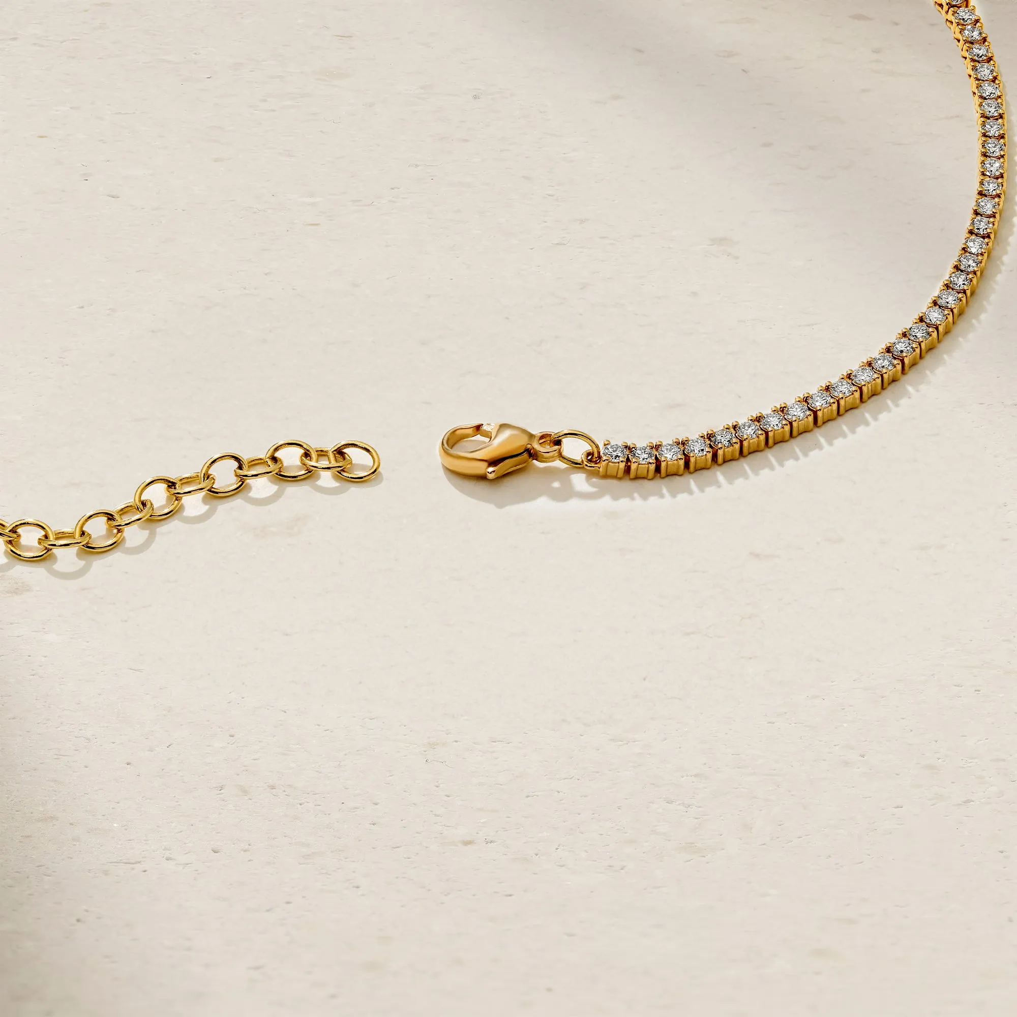 Single Thread Diamond Tennis Necklace