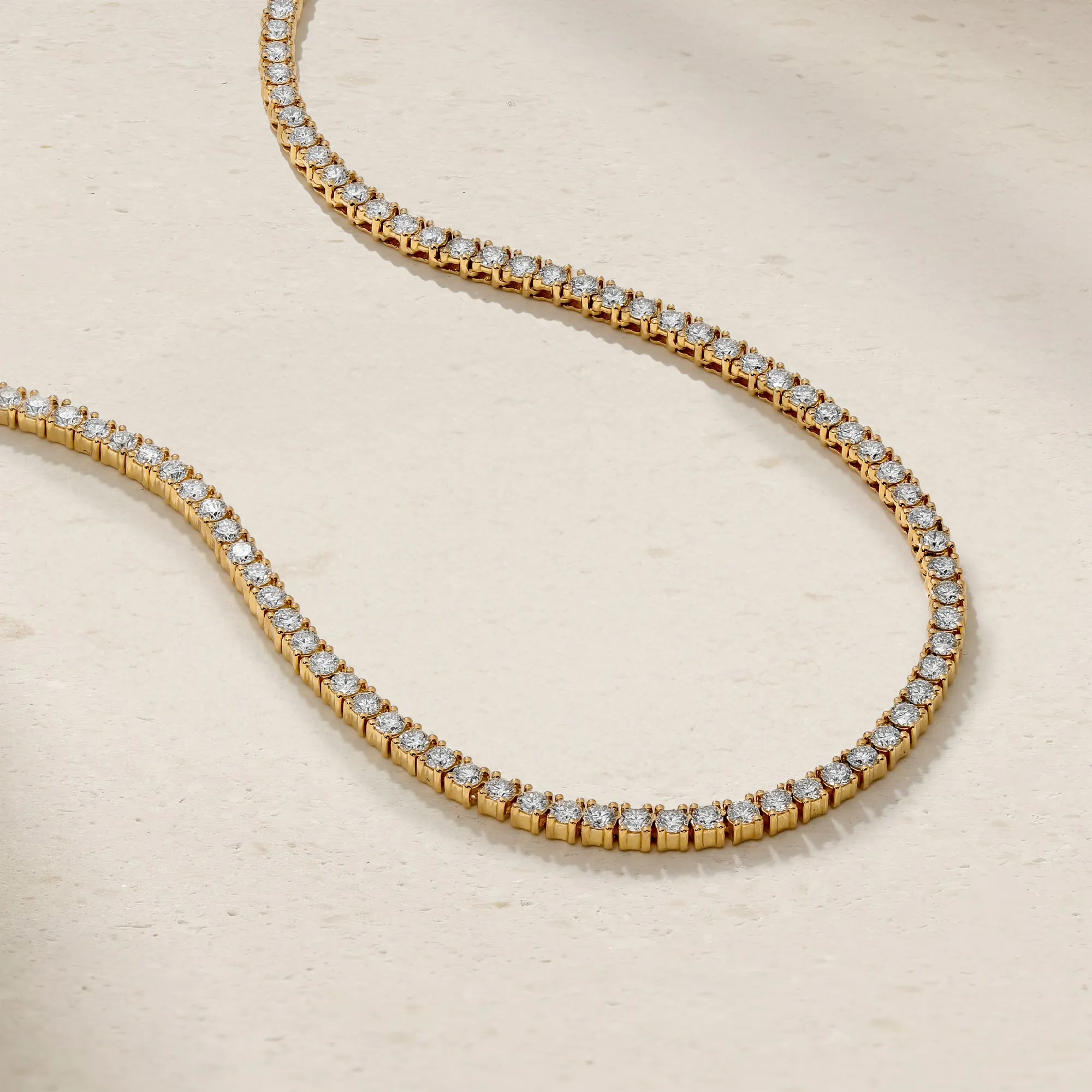 Single Thread Diamond Tennis Necklace