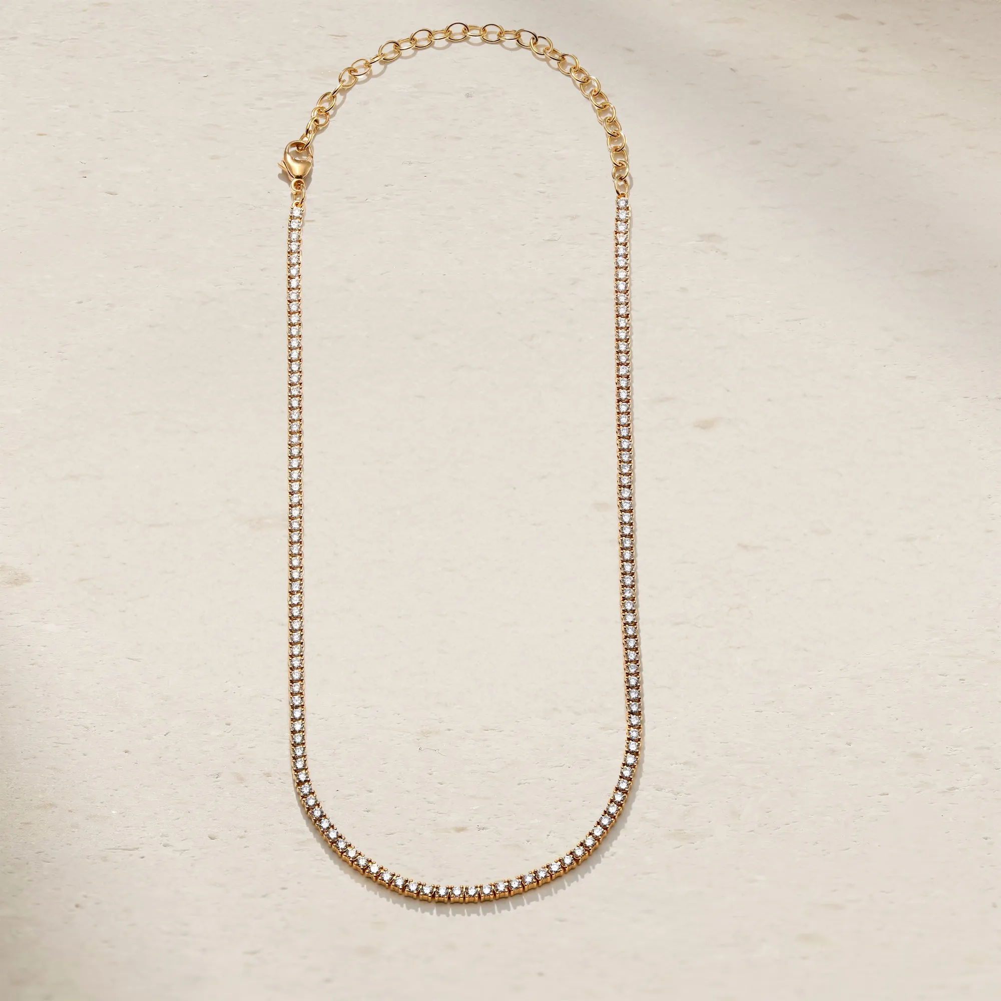 Single Thread Diamond Tennis Necklace