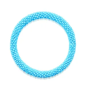 Sky Blue | Himalayan Glass Bead Bracelet