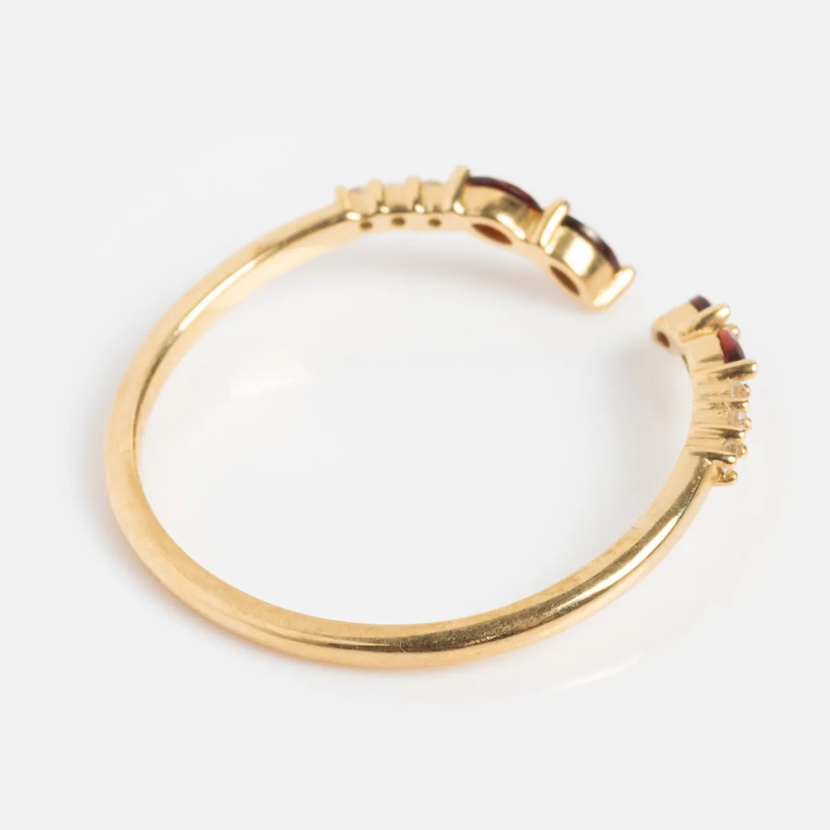 Solid Gold 2025 January Capsule Delicate Garnet Stacking Ring