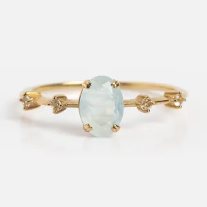 Solid Gold 2025 March Capsule Classic Aquamarine Statement Ring